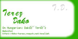 terez dako business card